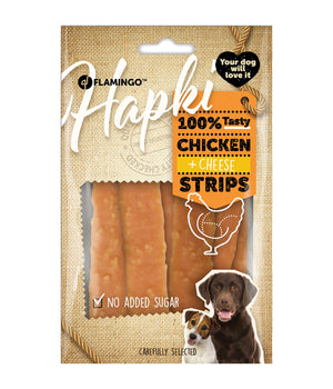 Snack Hapki Strips met kip & kaas 85 gram