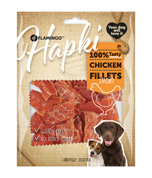 Snack Hapki Korte strips met kip 170 gram