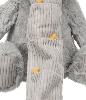 Hondenknuffel Hida zittende olifant grijs 25x18x34CM