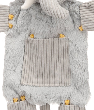 Hondenknuffel Hida platte olifant grijs 39x16x46CM