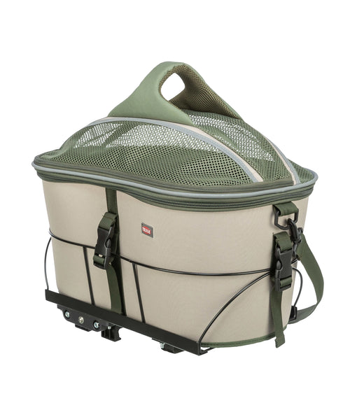 Fietsmand 33 × 40 × 46 cm Olijfgroen / Beige