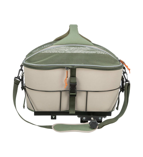 Fietsmand 33 × 40 × 46 cm Olijfgroen / Beige