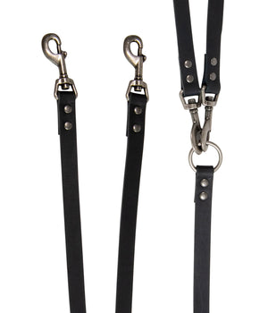 Hondenriem country leer 2 Honden lijn 20 mm x 105 cm