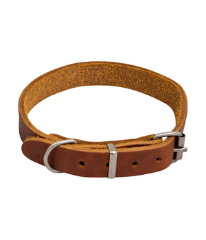 Hondenhalsband country leer 22 mm x 44-56 cm