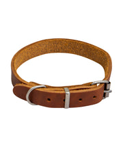 Hondenhalsband country leer 18 mm x 34-46 cm