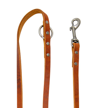 Hondenriem country leer handenvrij 12 mm x 200 cm