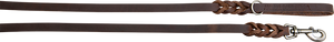 Hondenriem country leer gevlochten 16 mm x 180 cm