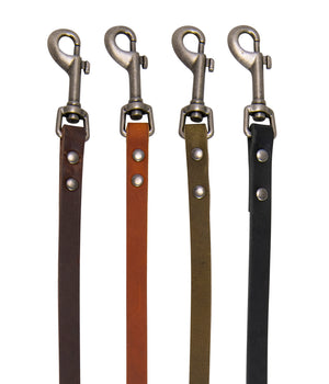 Hondenriem country leer koppellijn 12 mm x 60 cm