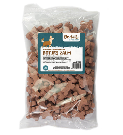 Hondenbeloningssnoepjes botjes zalm 200 gram
