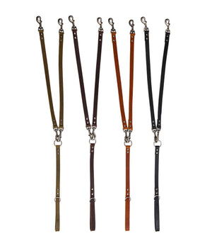 Hondenriem country leer 2 Honden lijn 20 mm x 105 cm