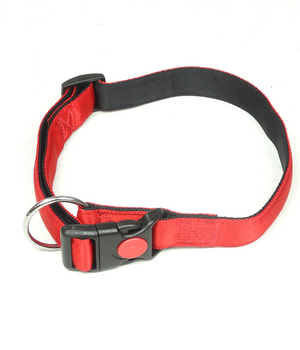 Halsband Nylon met zachte voering en snelsluiting 25 mm x 50-65 cm