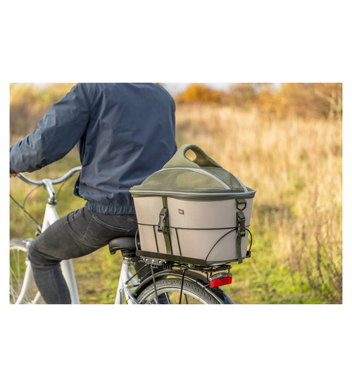Fietsmand 33 × 40 × 46 cm Olijfgroen / Beige