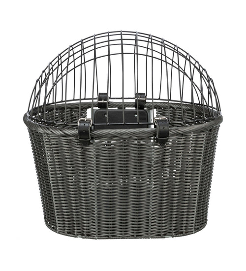 Hondenfietsmand voor aan het stuur tot 5kg. Grijs