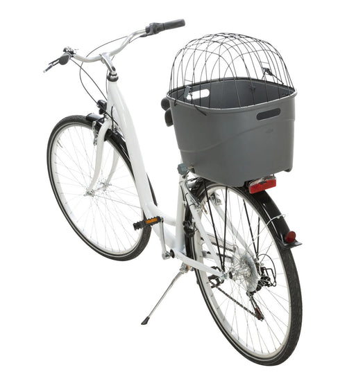 Hondenfietsmand voor bagagedrager kunststof / metaal, 36 × 47 × 46 cm grijs
