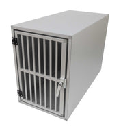 Maatwerk Aluminium Autobench Rechte 1-vaks met mat en spijlen in de achterwand