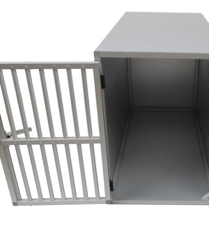 Maatwerk Aluminium Autobench Rechte 1-vaks met mat en spijlen in de achterwand