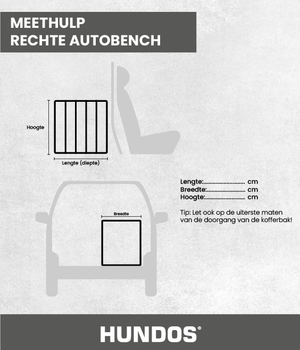 Maatwerk Aluminium Autobench Rechte 1-vaks met mat en spijlen in de achterwand