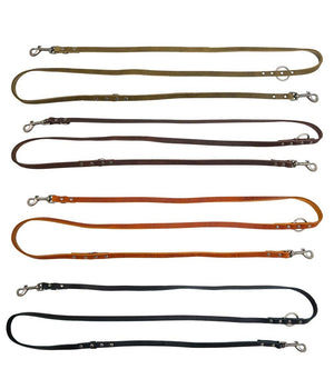 Hondenriem country leer handenvrij 12 mm x 200 cm