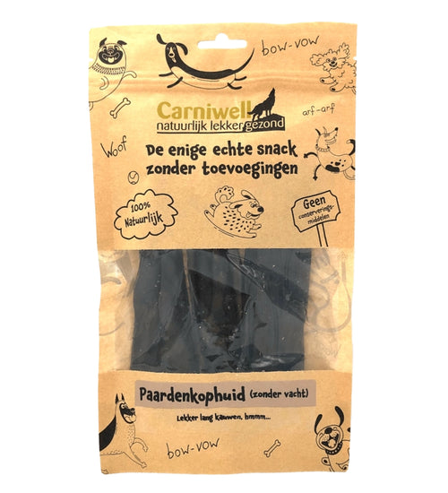 Paardenkophuid zonder vacht 130 gram