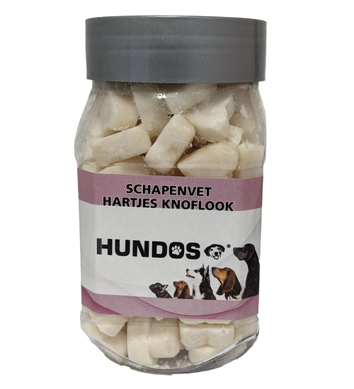 Schapenvet hartjes knoflook pot 220 gram