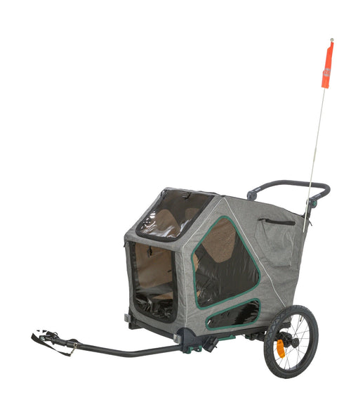 Hondenfietskar Grijs/Salie met verende wielen