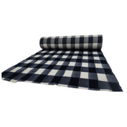 Vetbed per strekkende meter 150 cm breed blauw grijs geruit