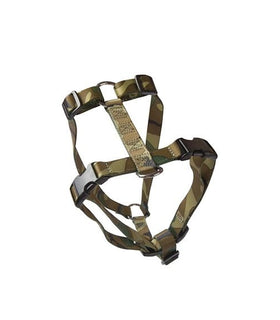 Harnas Nylon 20 mm x 40 - 70 cm in camouflage of oranje reflectie
