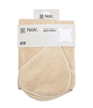 Badhanddoek Beige 70 x 70 cm met handgrepen