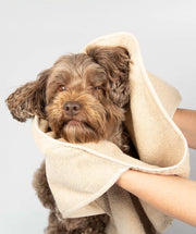 Badhanddoek Beige 70 x 70 cm met handgrepen