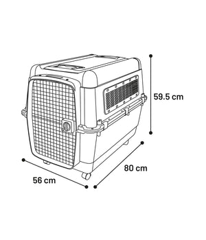 Transportbox lanta grijs L 56x80x59,5cm