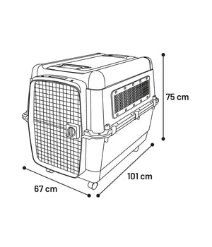 Transportbox lanta grijs XXL 67x101x75cm