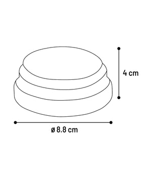Karo audioknop opneembaar 8,8cm diam. Diverse kleuren assorti