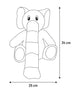 Hondenknuffel Hida zittende olifant grijs 25x18x34CM