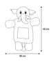 Hondenknuffel Hida platte olifant grijs 39x16x46CM