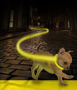 Flash light ring usb nylon Geel