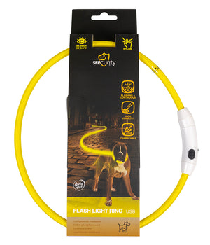 Flash light ring usb nylon Geel