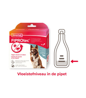 FIPROtec hond 10-20kg 4 pipetten tegen vlooien en teken