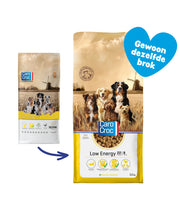 Hondenvoer Low energy hondenbrokken  speciaal voor gecastreerde of gesteriliseerde honden