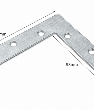 Hoekijzer gegalvaniseerd 120x120 mm doos 100 stuks