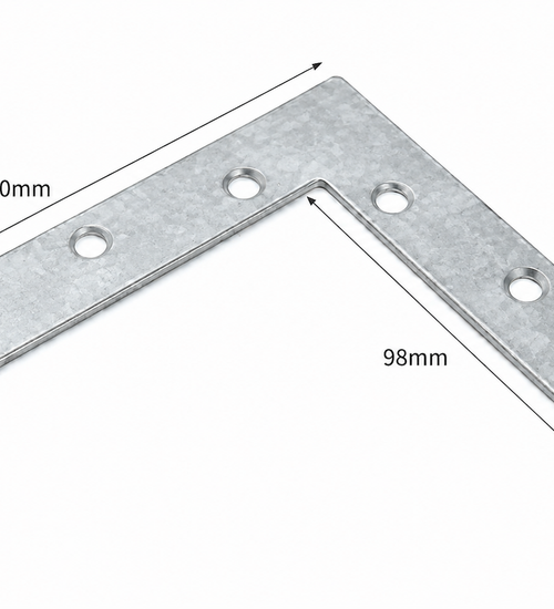 Hoekijzer gegalvaniseerd 120x120 mm doos 100 stuks