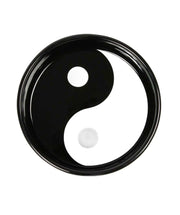 Voer en drinkbak Yingyang zwart / wit