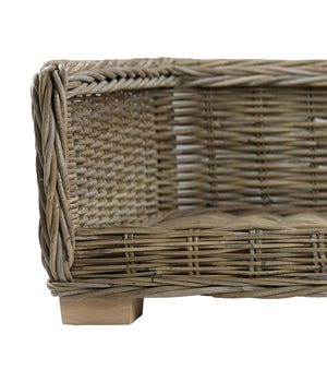 Hondenmand riet rechthoek