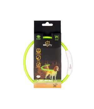 Flash light ring usb nylon Groen