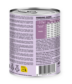 Hondenvoer Natvoer puppy kalkoen & wortel 400gr