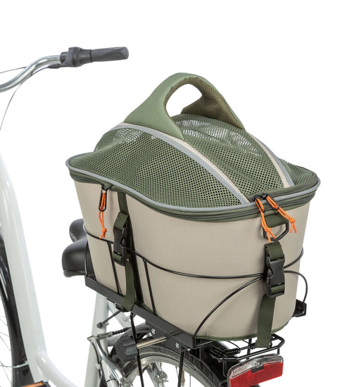 Fietsmand 33 × 40 × 46 cm Olijfgroen / Beige