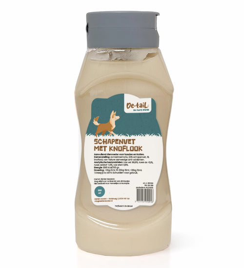 Schapenvet hartjes knoflook pot 220 gram