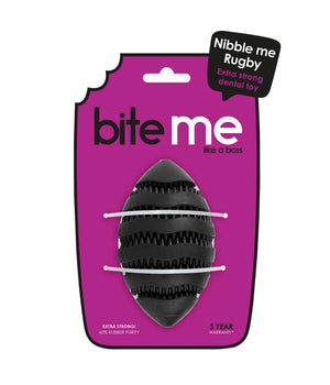 Hondenspeelgoed Snackspeeltje Nibble me  Rugby zwart