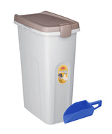 Voerton 40 liter Bruin - Wit met schep