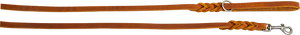 Hondenriem country leer gevlochten 12 mm x 130 cm