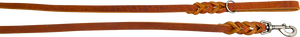 Hondenriem country leer gevlochten 16 mm x 180 cm